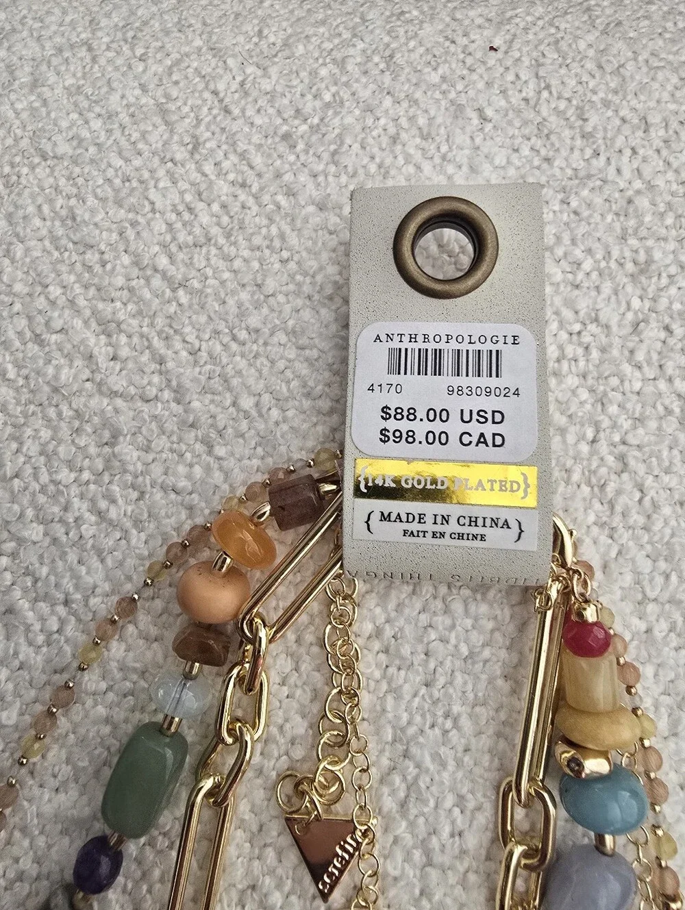 NWT! Anthropologie, Shades of Sea Layered Necklaces, Set of 3: Charm Edition